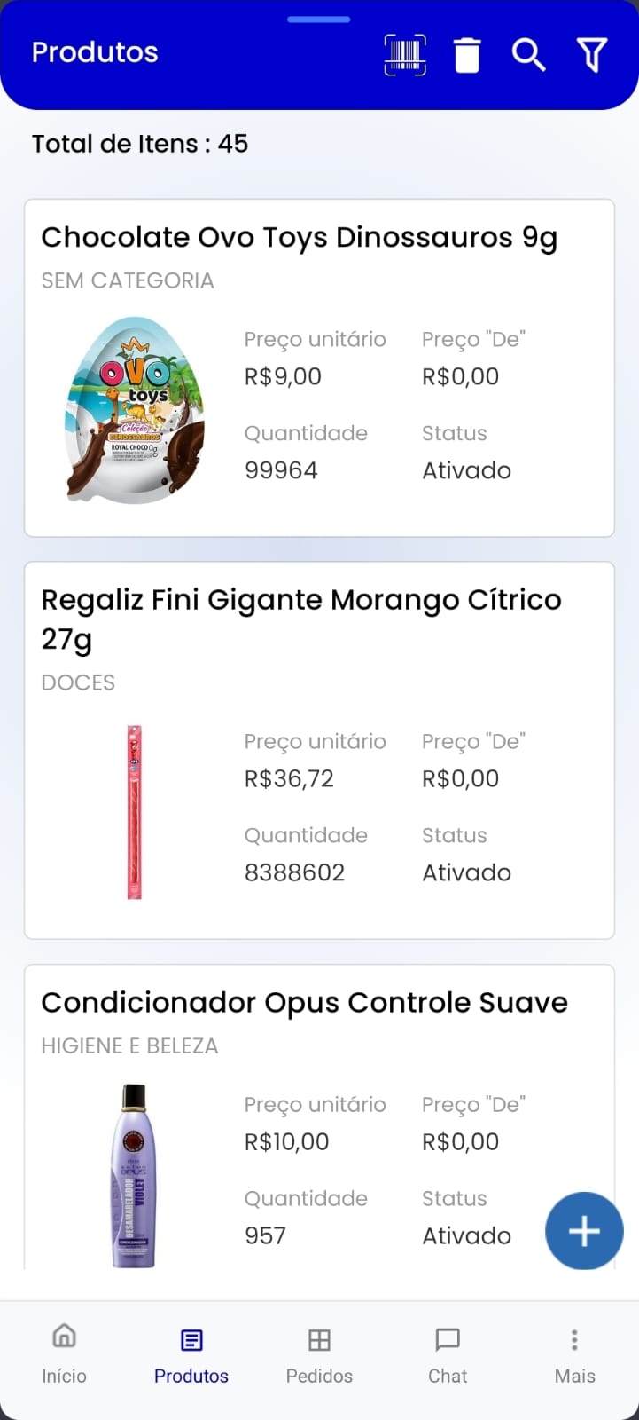 Tela Inicial Seller Center