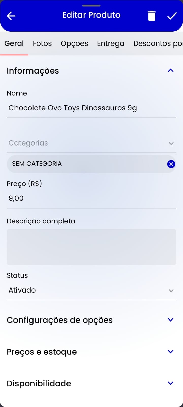Gestão de Produtos